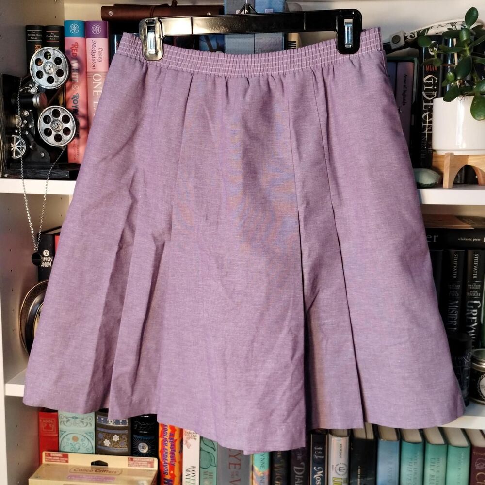 Adorable Vintage Purple Pleated Skort. G.W. Division Of Graff Petite Size 8
